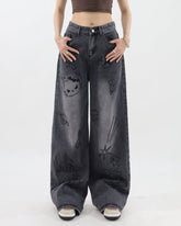 Grunge Ästhetische Katzenjeans
